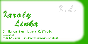 karoly linka business card